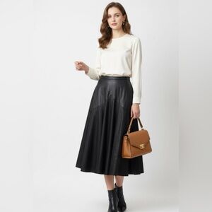 Gino di Giorgio leather skirt